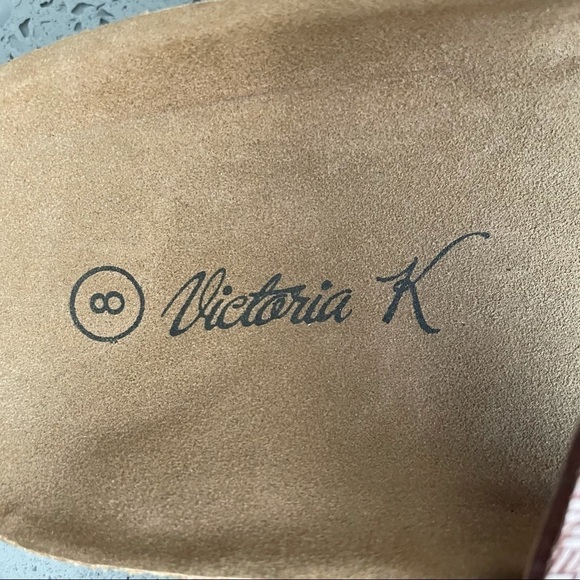 Victoria K Faux Leather Cork Thong Slide Sandal 8 - Picture 8 of 8